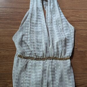 Nanette Lepore Backless Top With Gold Belt